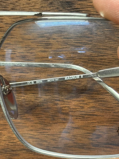 Chrome Hearts ‘Magnum II’ Silver Aviator Frame Glasses