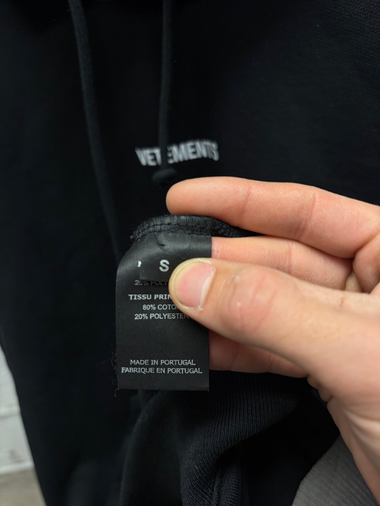 AW2021 Vetements ‘Minimal Logo’ Black Short Sleeve Shirt