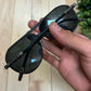 Chrome Hearts ‘Muncher’ Leather Handle 925 Cross Aviator Sunglasses