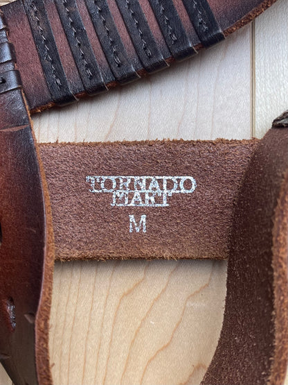 Tornado Mart Washed Brown Rustic Buckle Belt