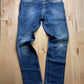 Dirk Bikkembergs Patchwork Washed Blue Bootcut Denim