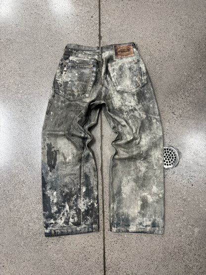 Acne Studios ‘Trompe L’œil’ Cold Grey Wide Leg Painter Denim
