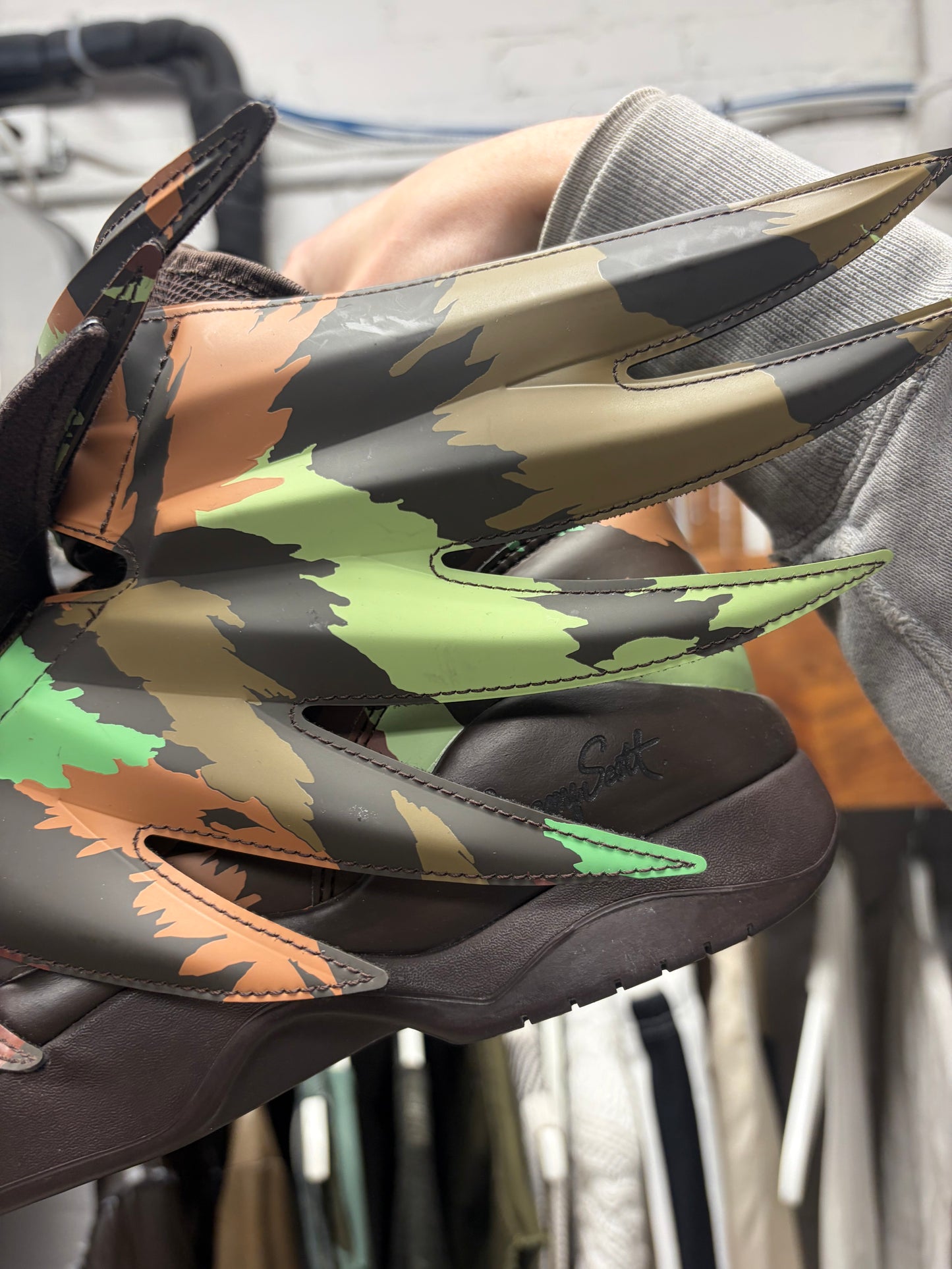 2015 Jeremy Scott x Adidas Wings 3.0 Camouflage High Top Sneakers