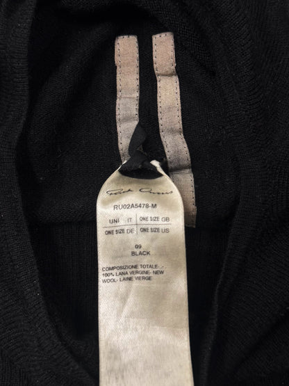 Rick Owens ‘Skull’ Virgin Wool Black Balaclava