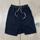 Rick Owens DRKSHDW Drawstring Black/Cream ‘Pod’ Sweat Shorts