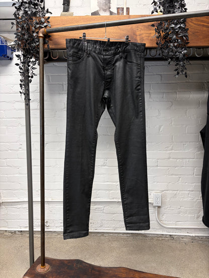 Dsquared2 Waxed Black Skinny Denim