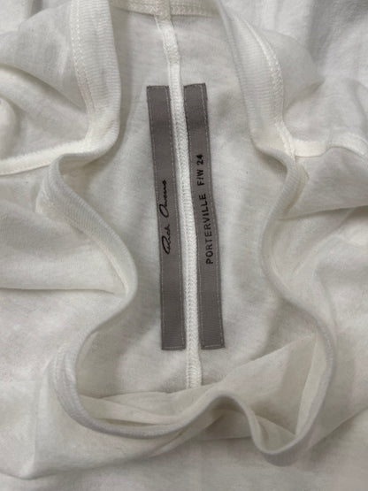 AW2024 Rick Owens ‘Porterville’ Milk White Split Seam Shirt