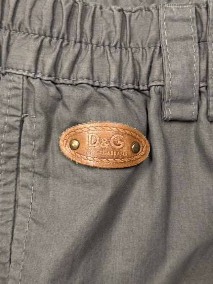 2000s Dolce & Gabbana Military Green ‘Strap Closure’ Cargo Pants