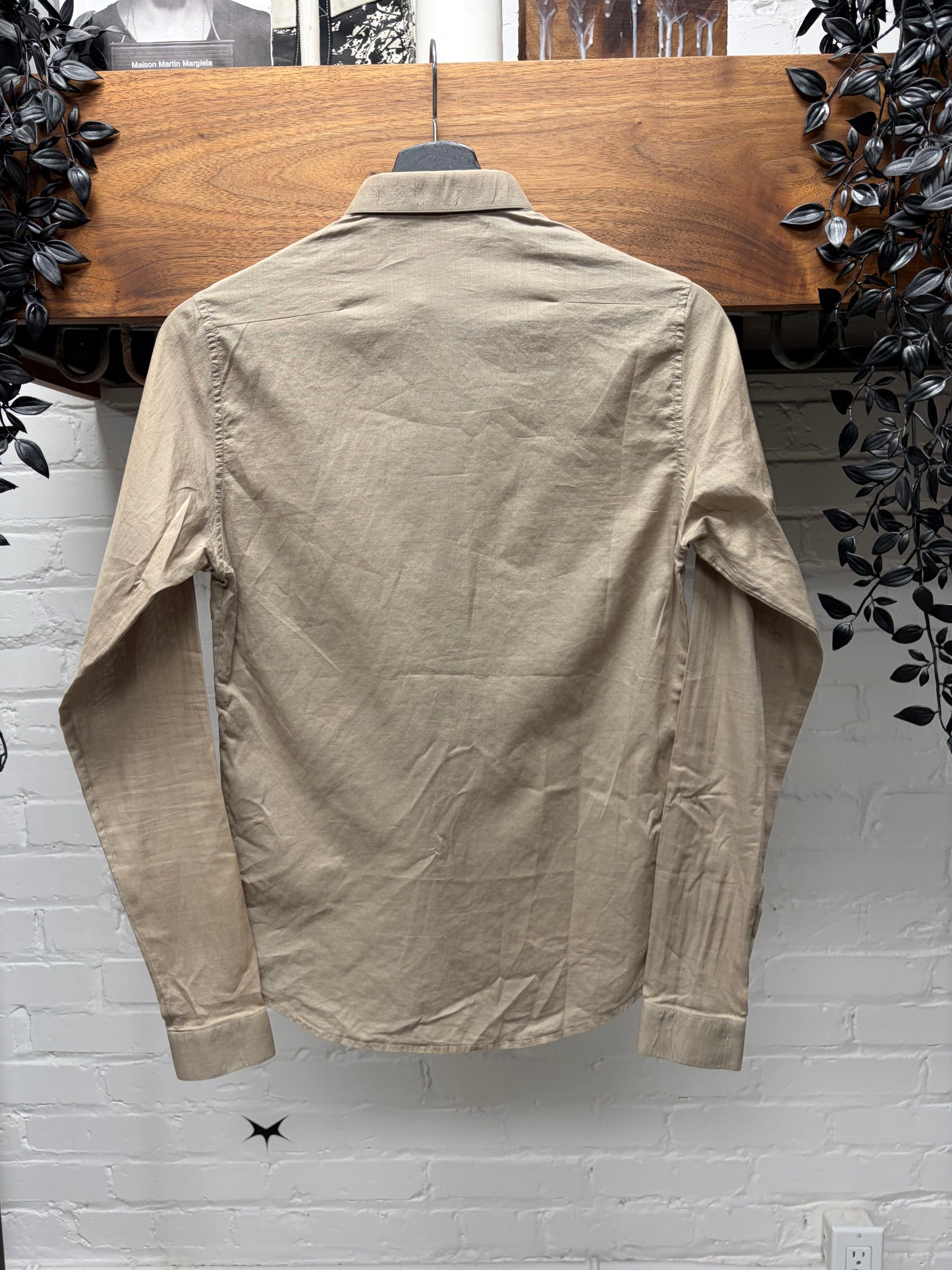 SS2005 Dior Homme ‘Beck’ Sheer Brown Button Up Shirt