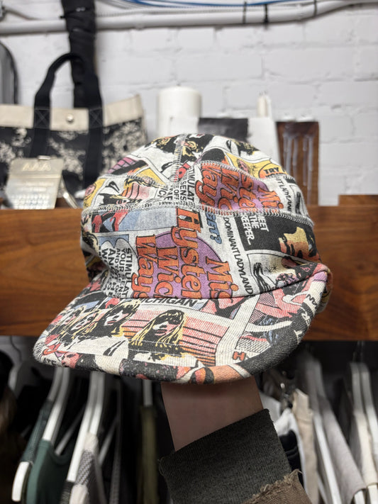 Hysteric Glamour ‘Newspaper Print’ Ribbed Cotton Cap