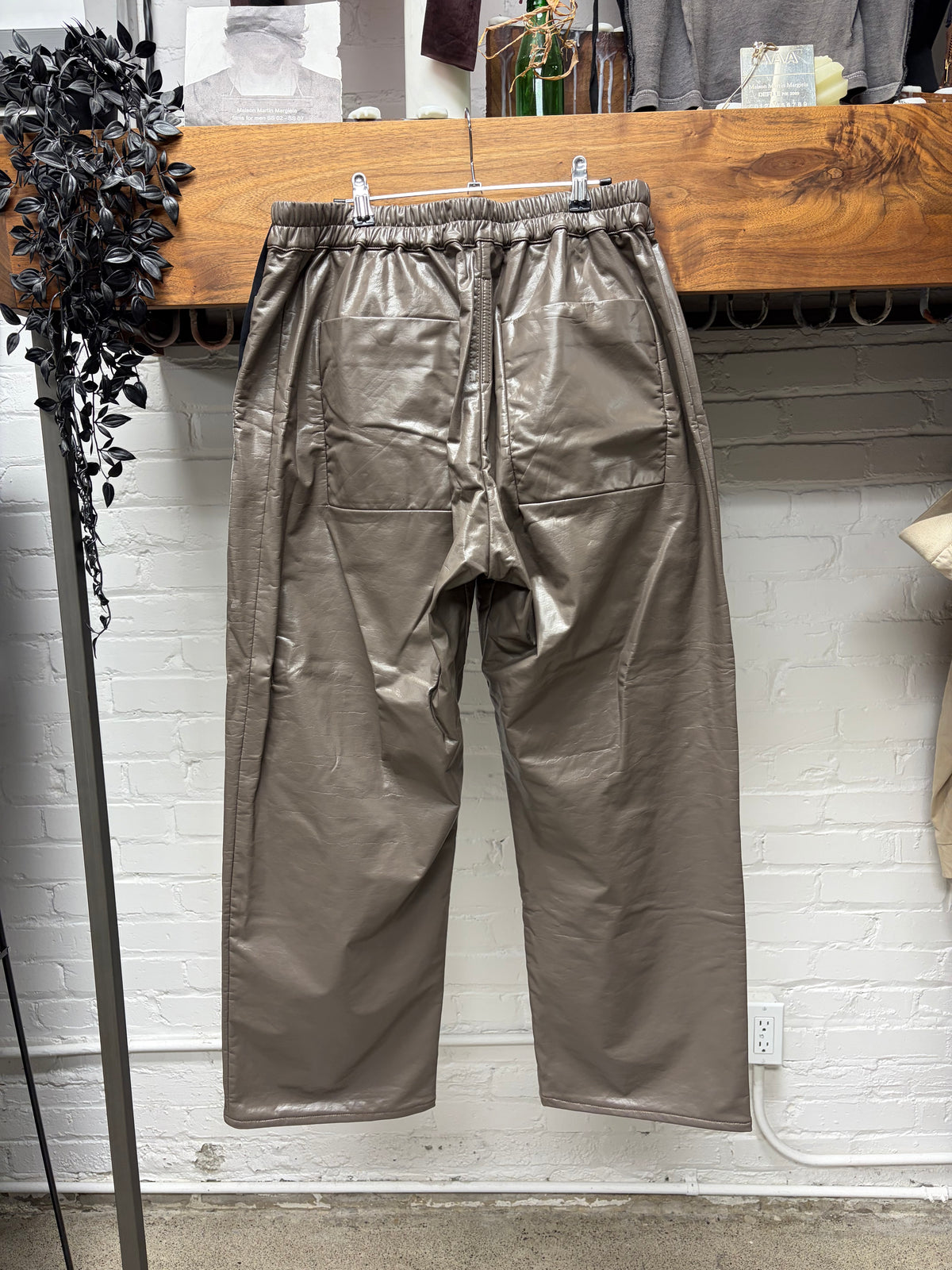 Rick Owens DRKSHDW Glossy 'Dust' Drop Crotch Heavy Drawstring Pants