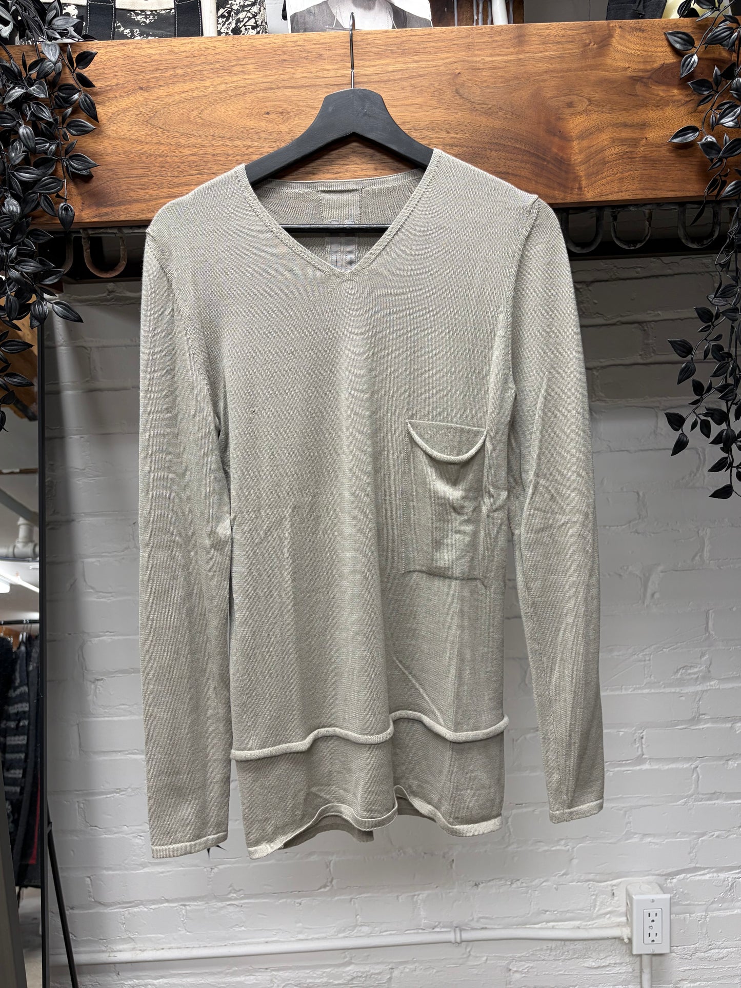 AW2018 Rick Owens ‘Sisyphus’ Pearl Layered Knit Sweater