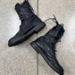 SS2012 Ann Demeulemeester Black Calfskin Leather Combat Boots