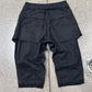 AW2013 Julius ‘Exposed Pocket’ Waxed Black Cargo Shorts