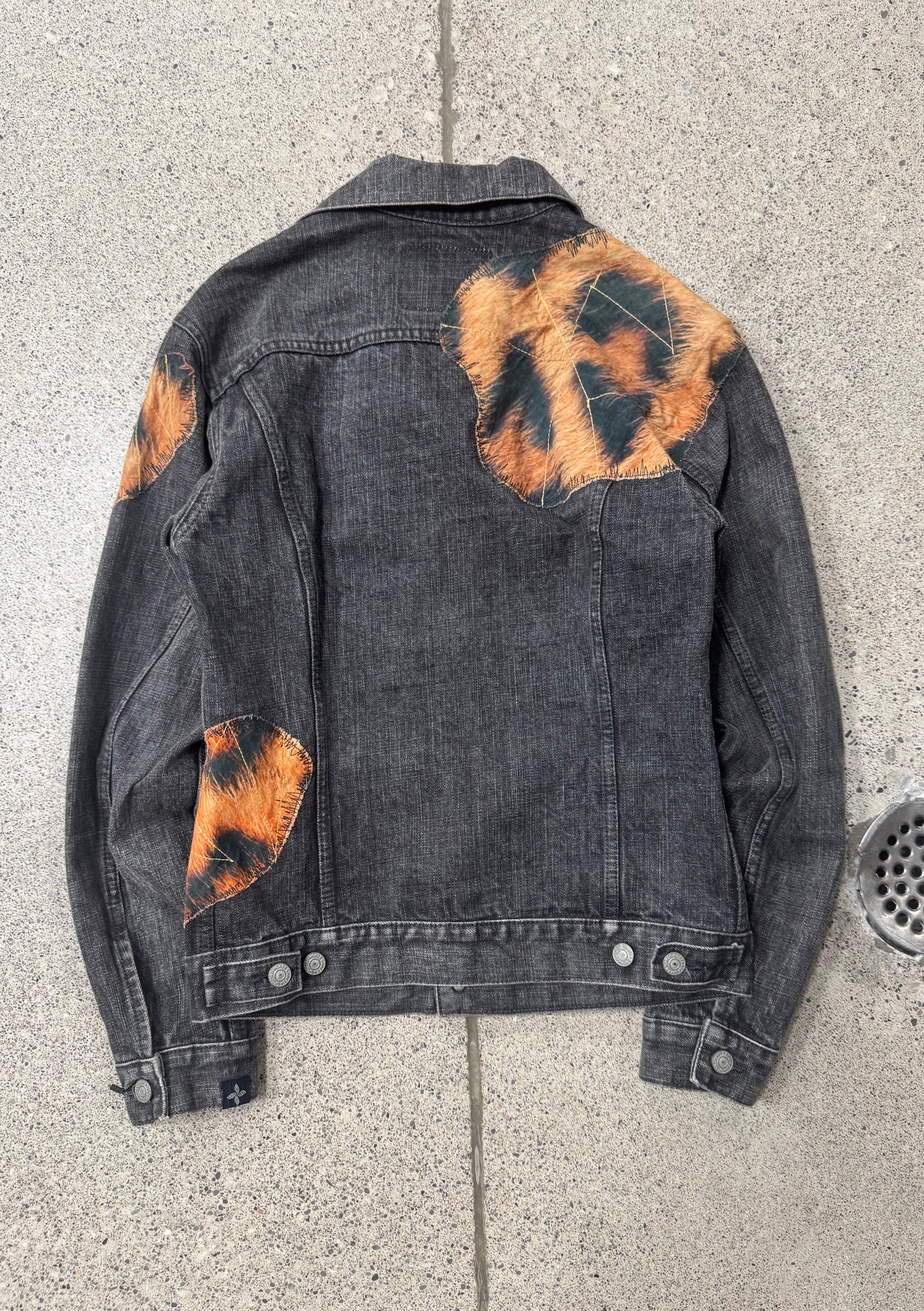 Vintage Yohji Yamamoto ‘Y’s’ x Spotted Horse Leopard Patch Denim Jacket