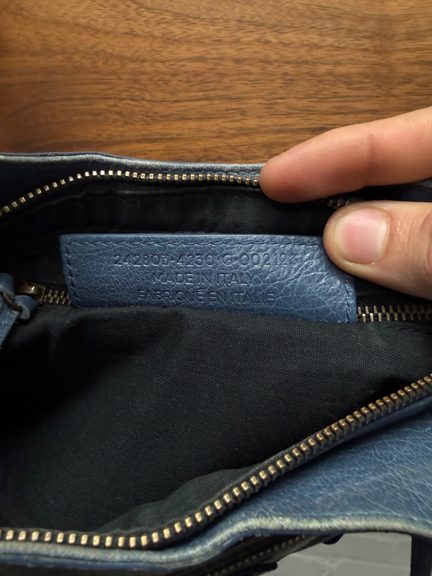 Balenciaga ‘Hip Motocross’ Classic Blue Crossbody Side Bag