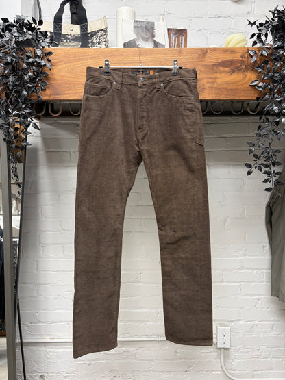 AW2005 Undercover ‘Arts & Crafts’ Faded Brown Corduroy Denim