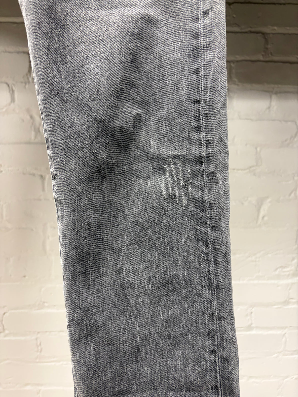 Dior Homme Grey ‘Clawmark’ Distressed Skinny Jeans