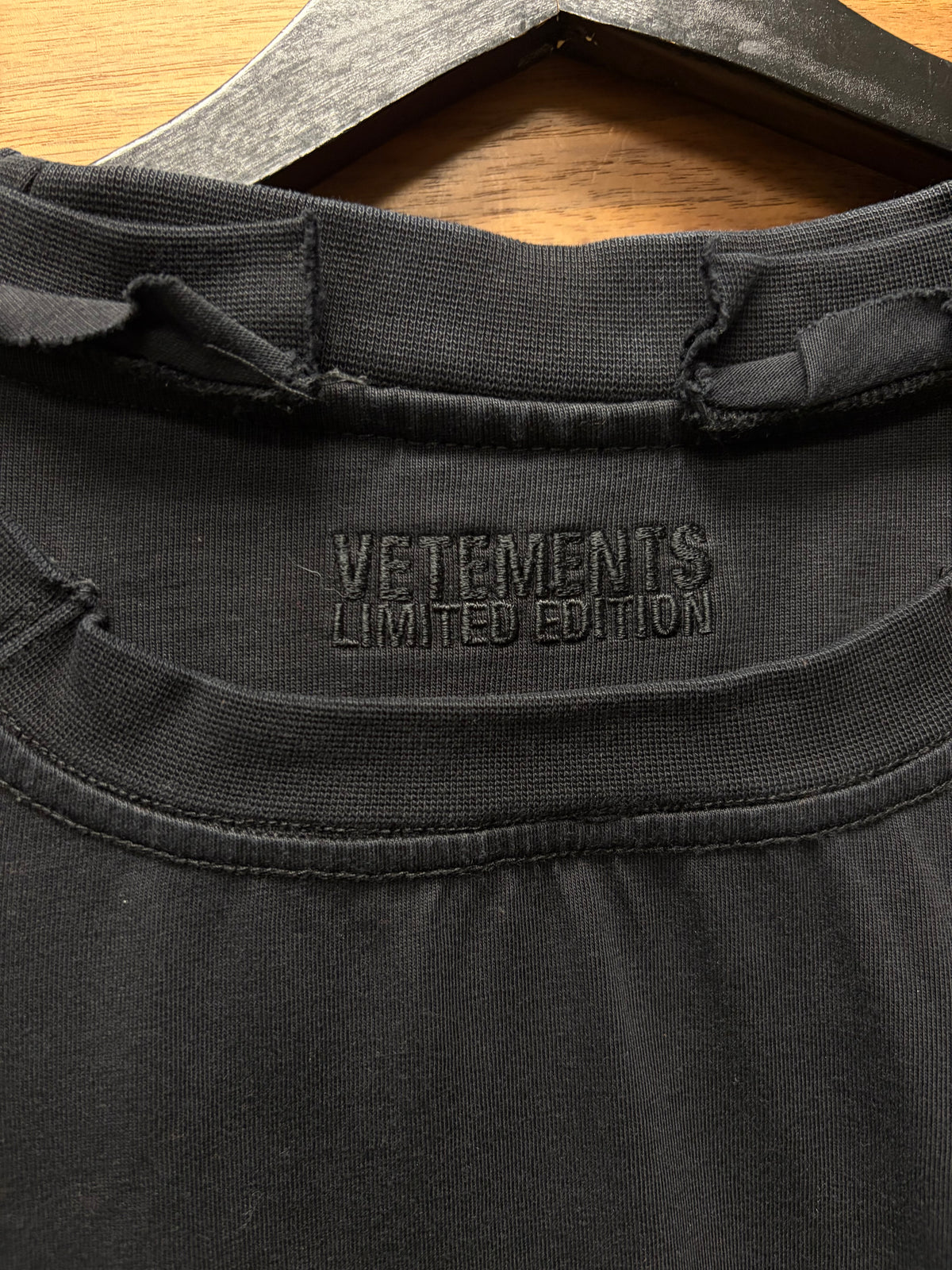 Vetements Reconstructed Hybrid Black Oversized Sweatshirt