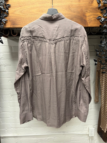 SS2021 Undercover ‘Barbed Wire’ Embroidered Shoulder Detail Button Up Shirt