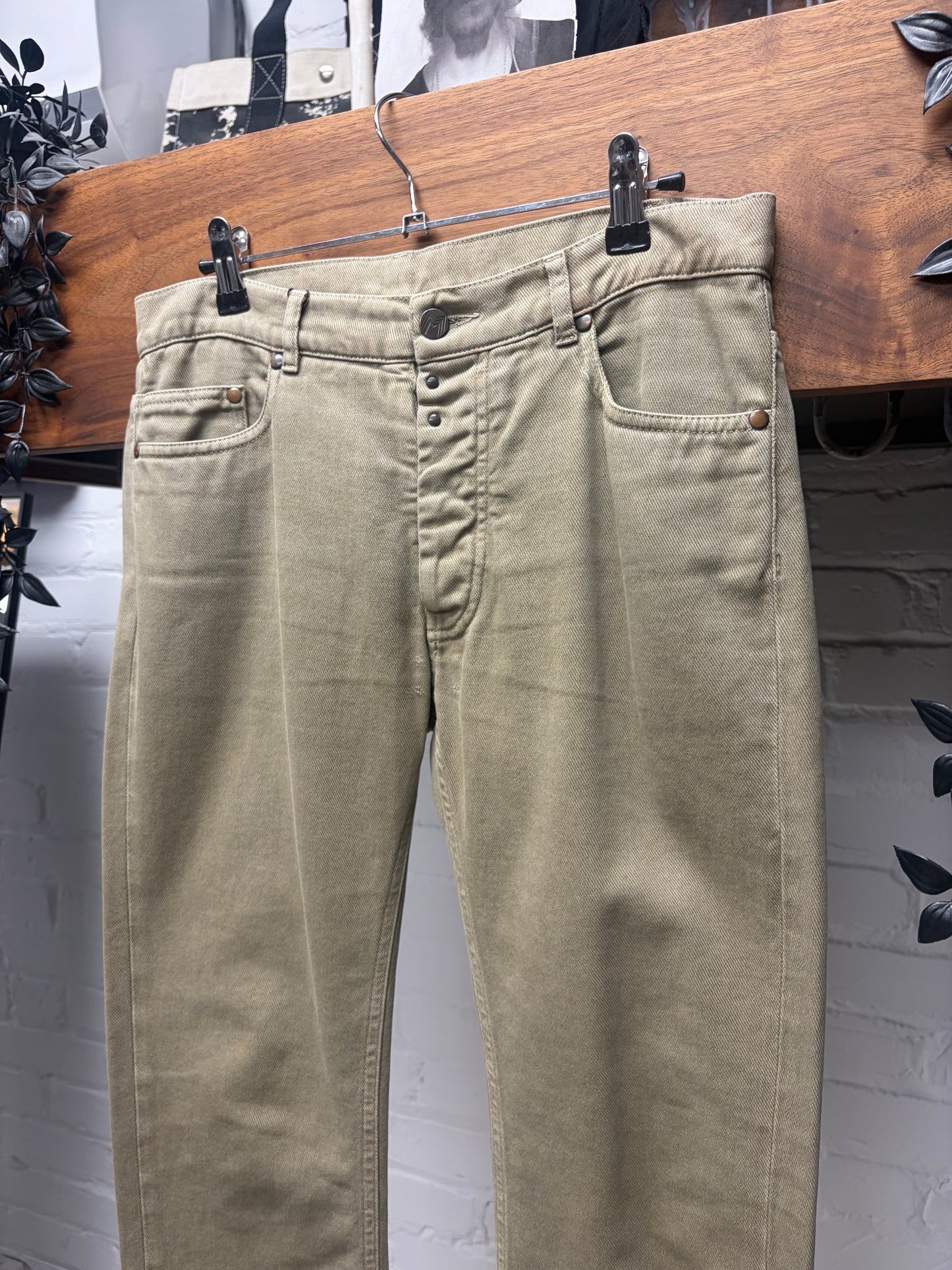 SS2011 Maison Margiela Gradient Earthy Green Bootcut Denim