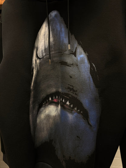 SS2016 Givenchy by Ricardo Tisci ‘Shark’ Black Graphic Hoodie