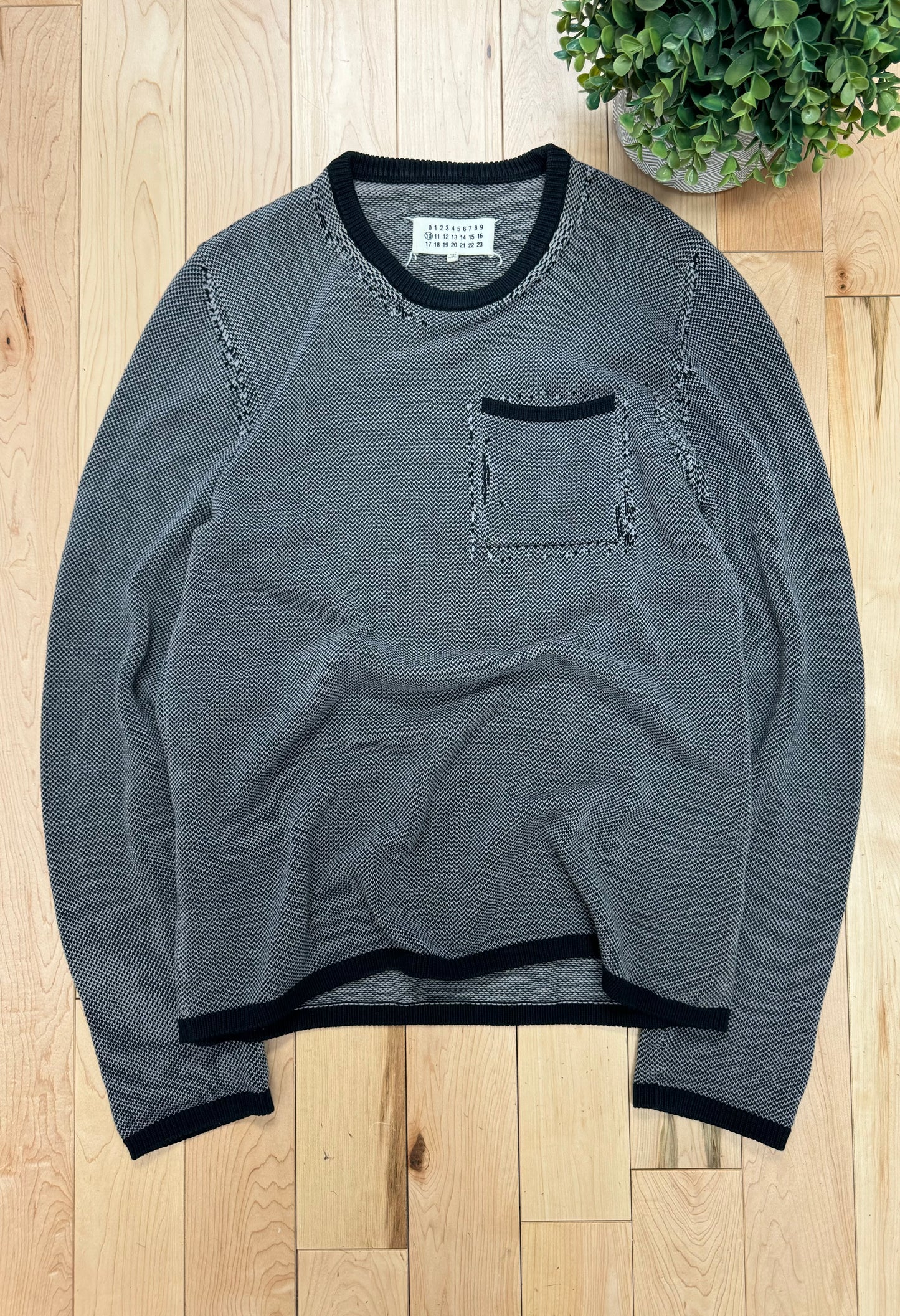 Spring Summer 2015 Maison Margiela ‘Trompe L’oeil Distressed Knit Sweater