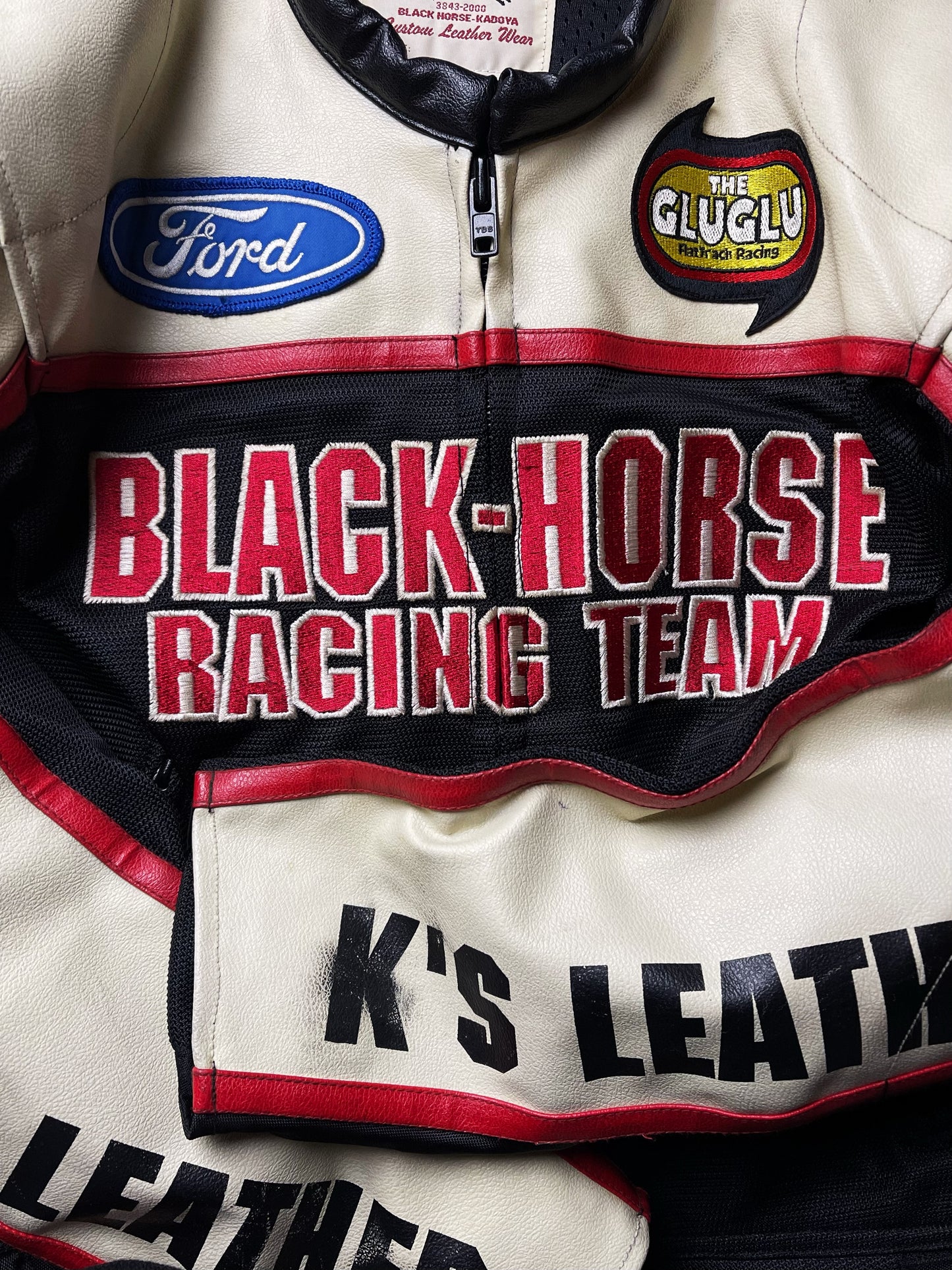 Kadoya K’s Leather Blackhorse Racing Team Armoured Biker Jacket