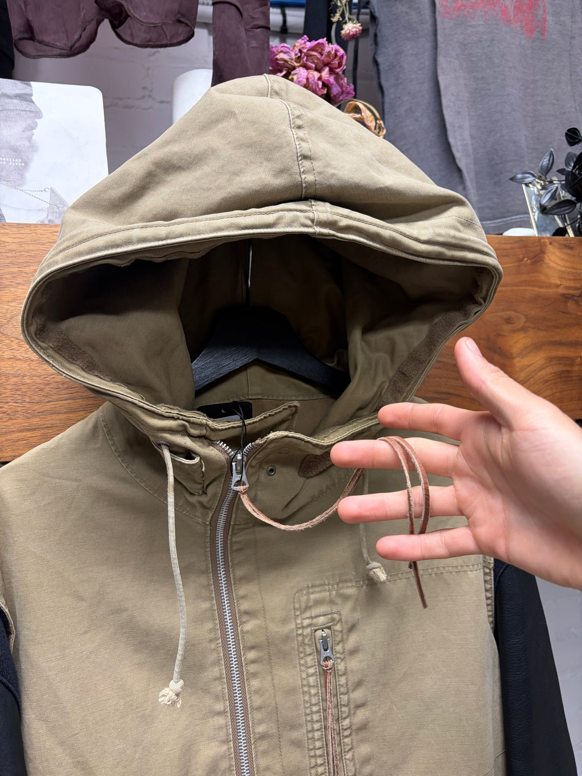 AW2013 Undercover ‘Anatomicouture’ Hybrid Leather Sleeve Military Parka Jacket