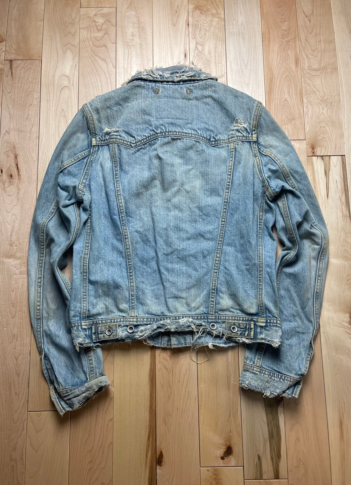 GOA Thrash Distressed Light Wash Denim Jacket