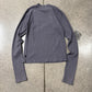 Marni Ribbed ‘Plum’ Grey/Purple Long Sleeve Top