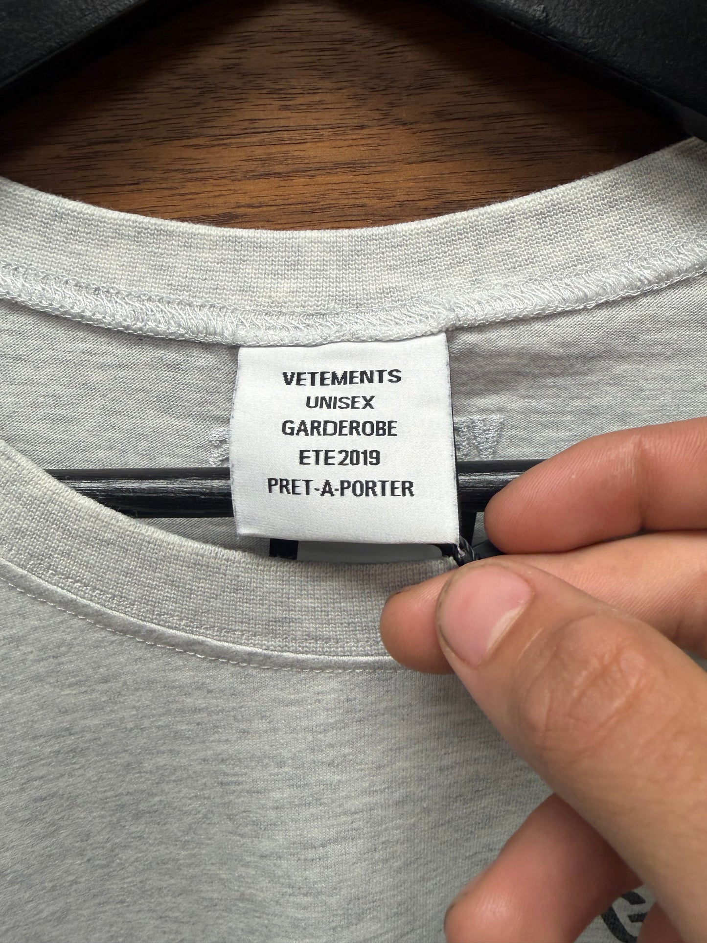SS2019 Vetements ‘Georgia’ Grey Short Sleeve Shirt
