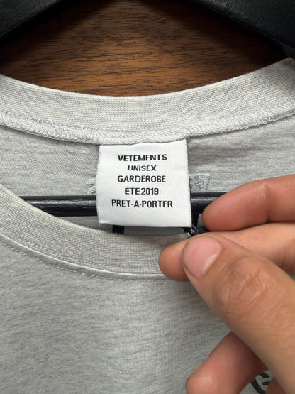 SS2019 Vetements ‘Georgia’ Grey Short Sleeve Shirt