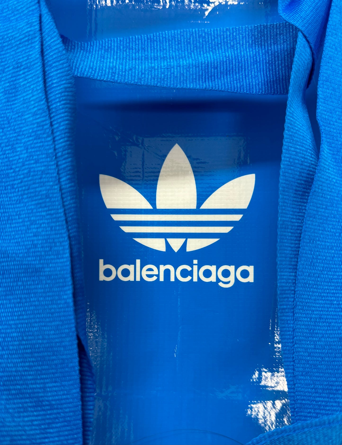 Balenciaga x Adidas Reusable Blue Tote/Shoulder Bag