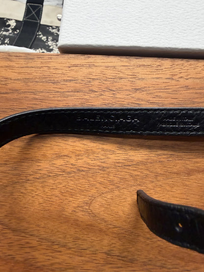 Balenciaga ‘Tour’ Triple Wrapped Black Calfskin Leather/Silver Stud Bracelet