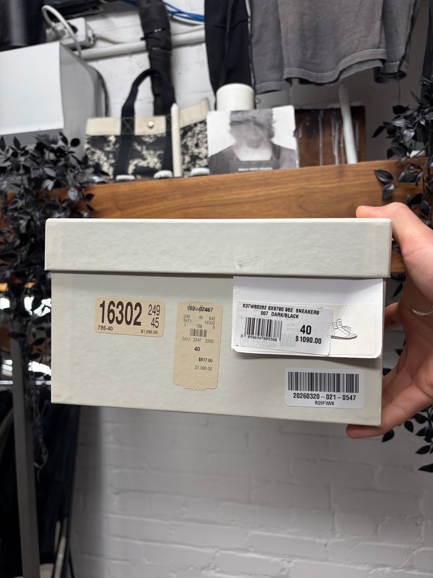 Maison Margiela Black/Silver Toe ‘Future’ Leather High Top Sneakers