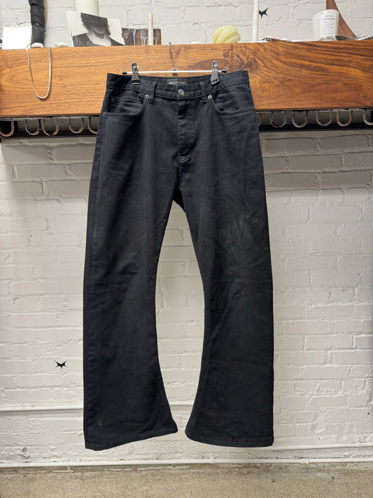 Balenciaga Black Relaxed Bootcut/Flared Leg Denim