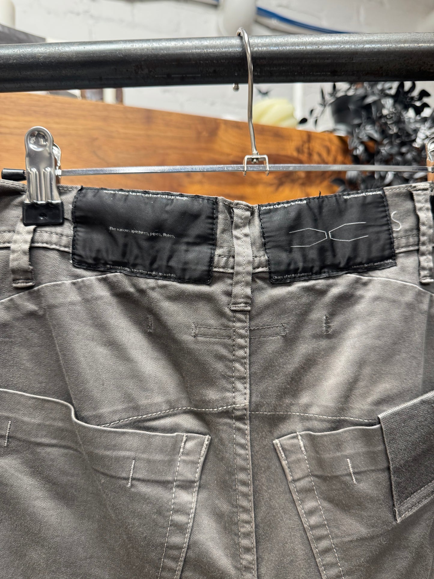 SS2016 Julius 5oz J-Cut Darted Grey Slim Cut Pants