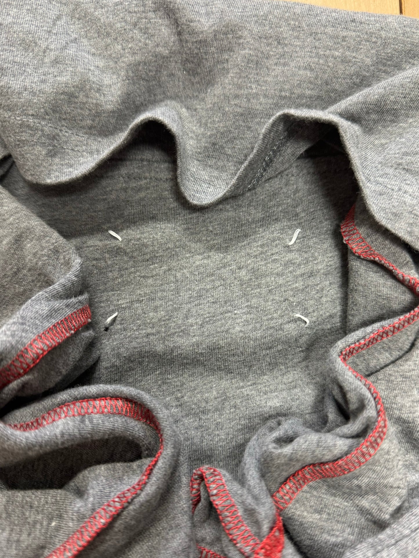 Maison Margiela Contrast Stitch Grey/Red T-Shirt