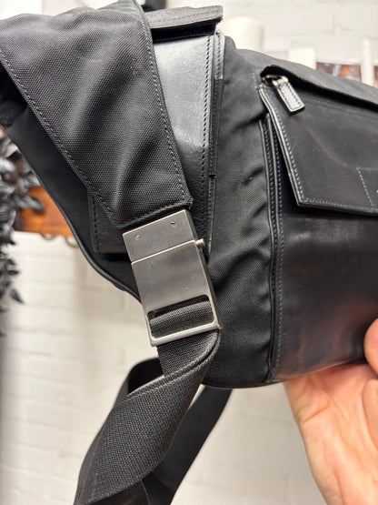 Vintage Gucci by Tom Ford ‘Body Bag’ Tactical Leather Panelled Sling Bag