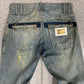 Dolce & Gabbana Dirt Wash Blue Bootcut Denim