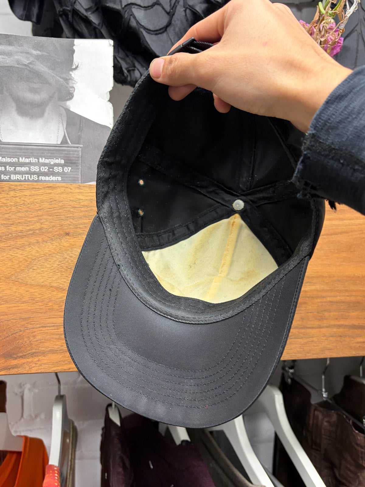 AW2024 Supreme Black Nylon ‘Small Box Logo’ 6 Panel Hat