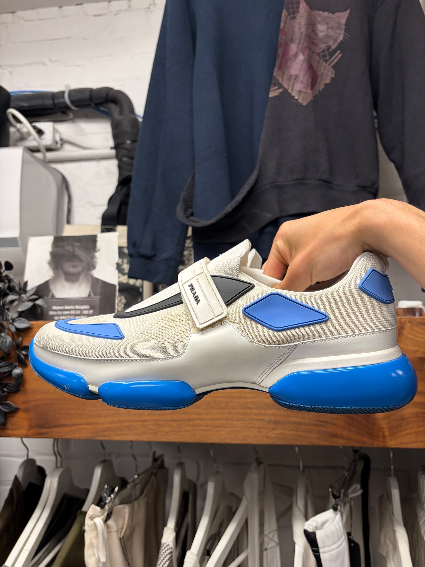 Prada ‘Cloudburst’ Blue/White Low Top Sneakers