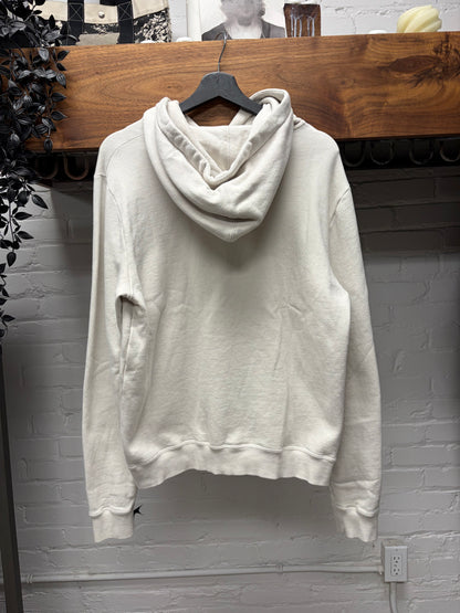 2021 Saint Laurent ‘Block Logo’ Grey Cotton Pullover Hoodie