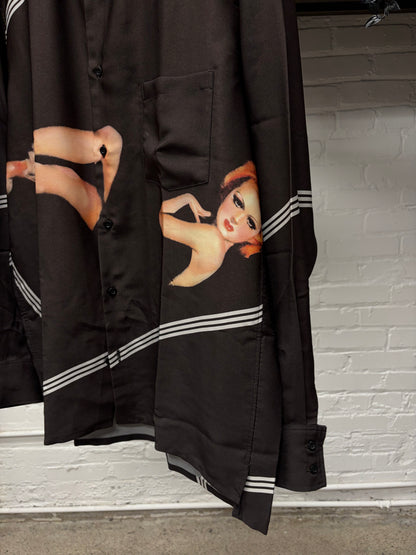AW2001 Yohji Yamamoto ‘Pin-Up Girl’ Silk Button Up Shirt