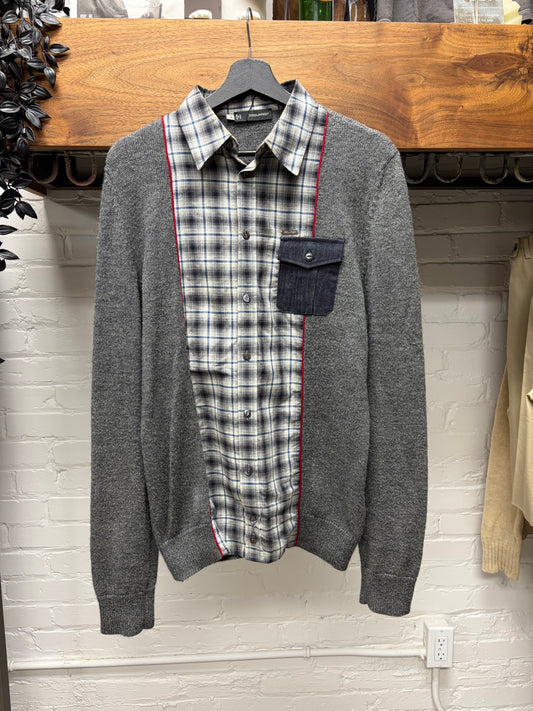 2012 Dsquared2 Hybrid Reconstructed Flannel/Knit Sweater