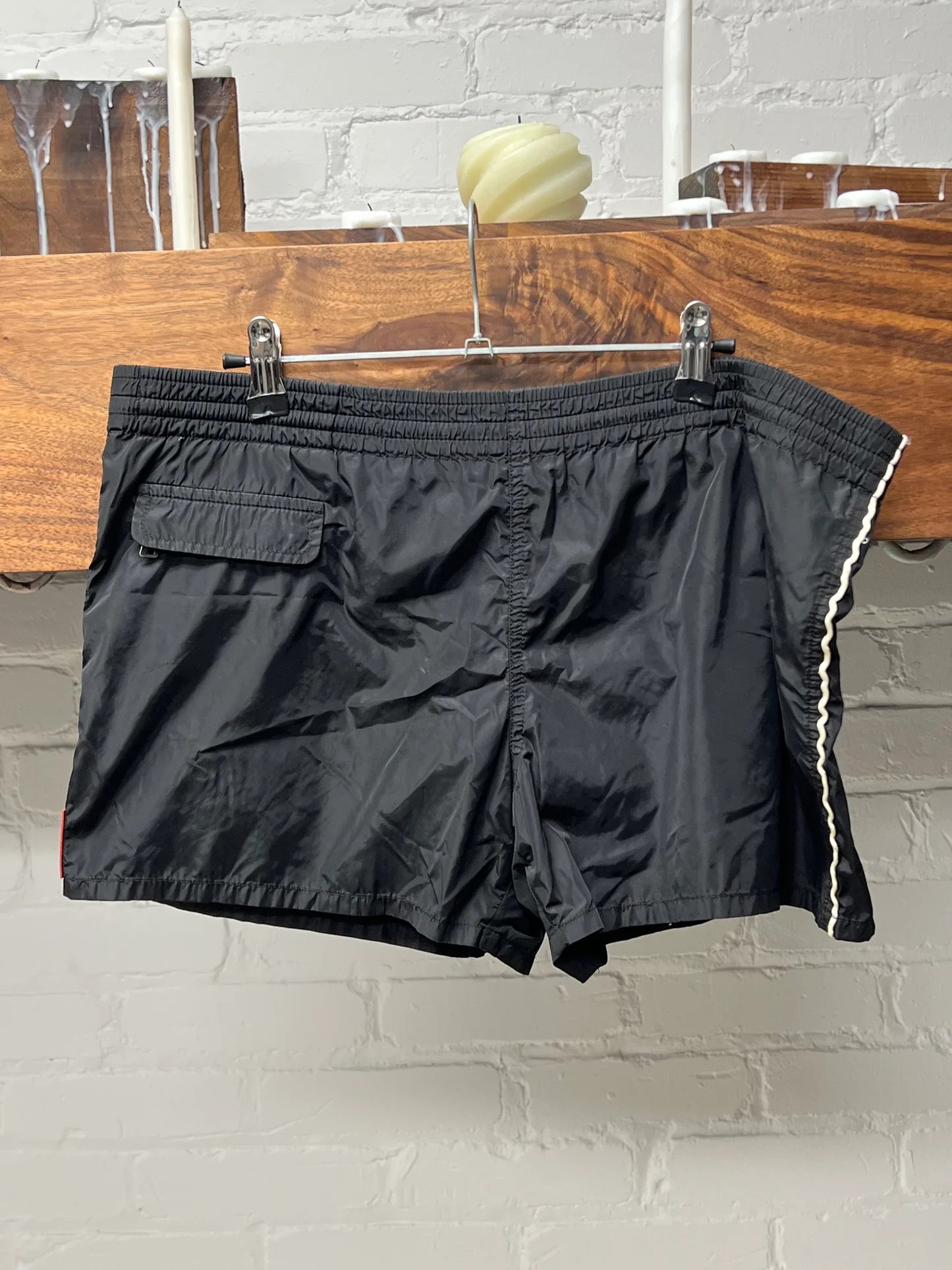 Prada Sport Nylon ‘Linea Rossa’ Swim Trunks