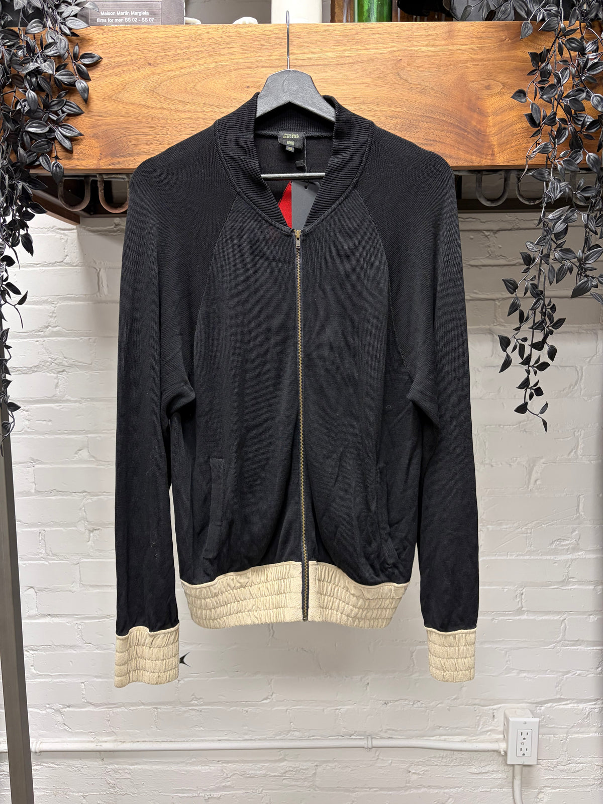 SS2002 Jean Paul Gaultier ‘Vrai/True’ Rayon Zip-Up Sweater with Ribbed Hem