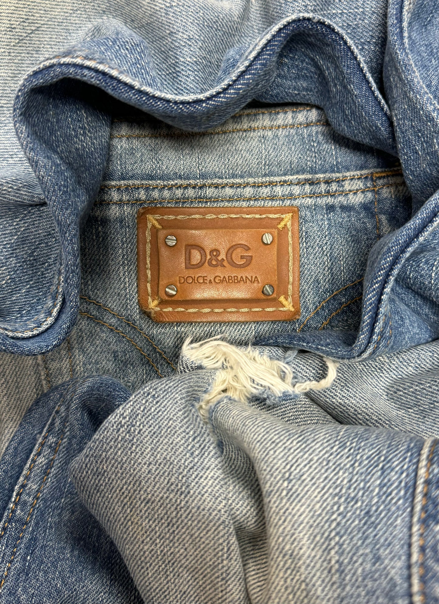 Dolce & Gabbana Distressed Blue Bootcut Denim