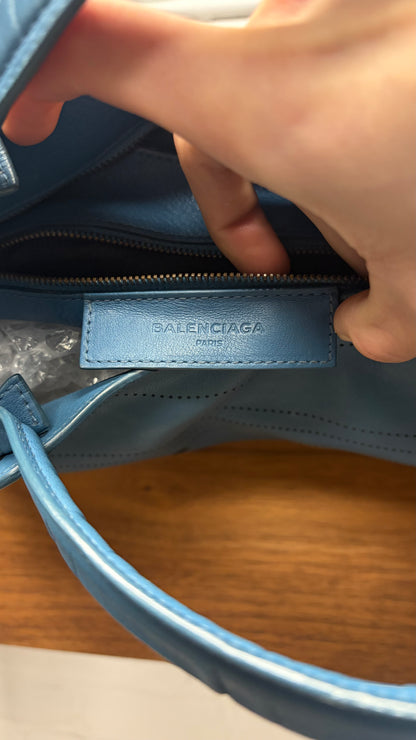Balenciaga ‘Blackout’ Special Edition ‘City Bag’ with Crossbody Strap & Magnetic Closure